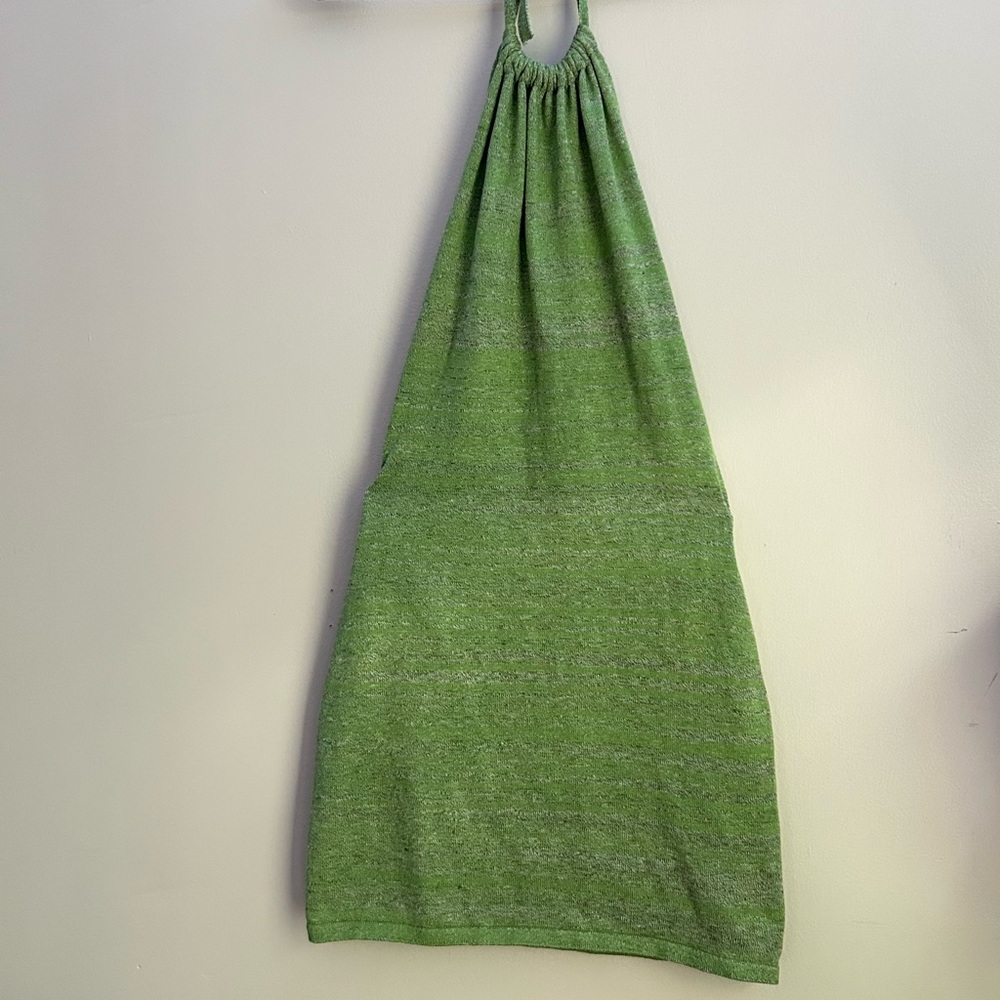 Green halter dress